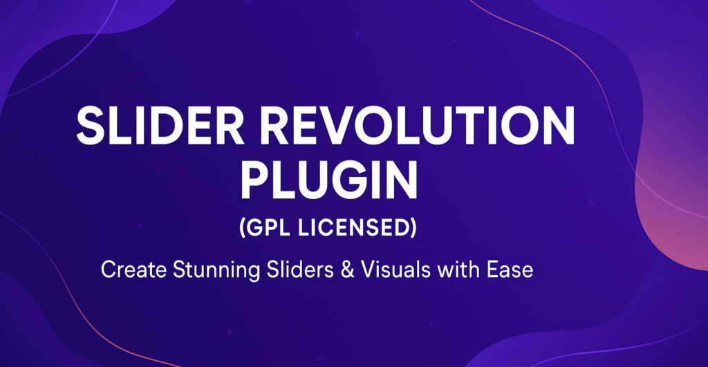 Slider Revolution for WordPress – GPL Version
