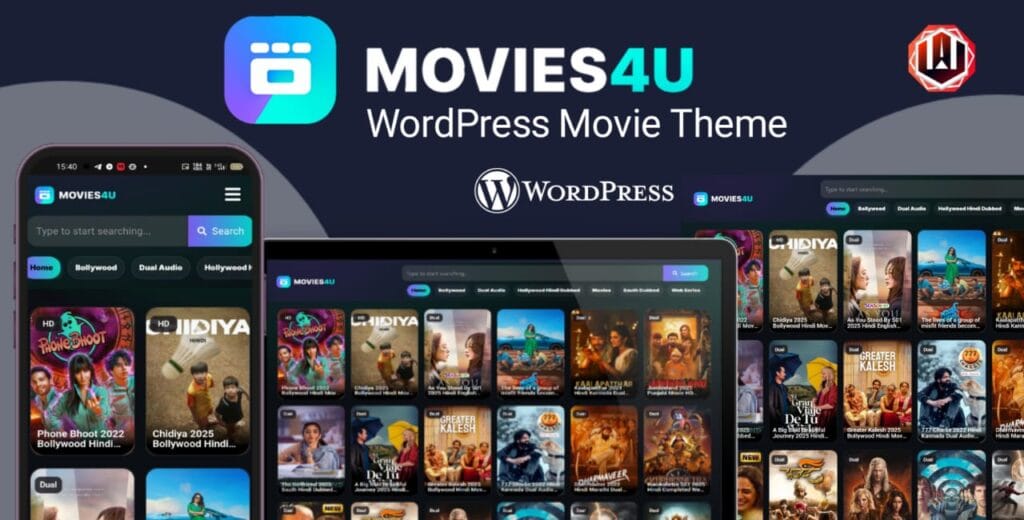 Movie4U Elementor WordPress Theme