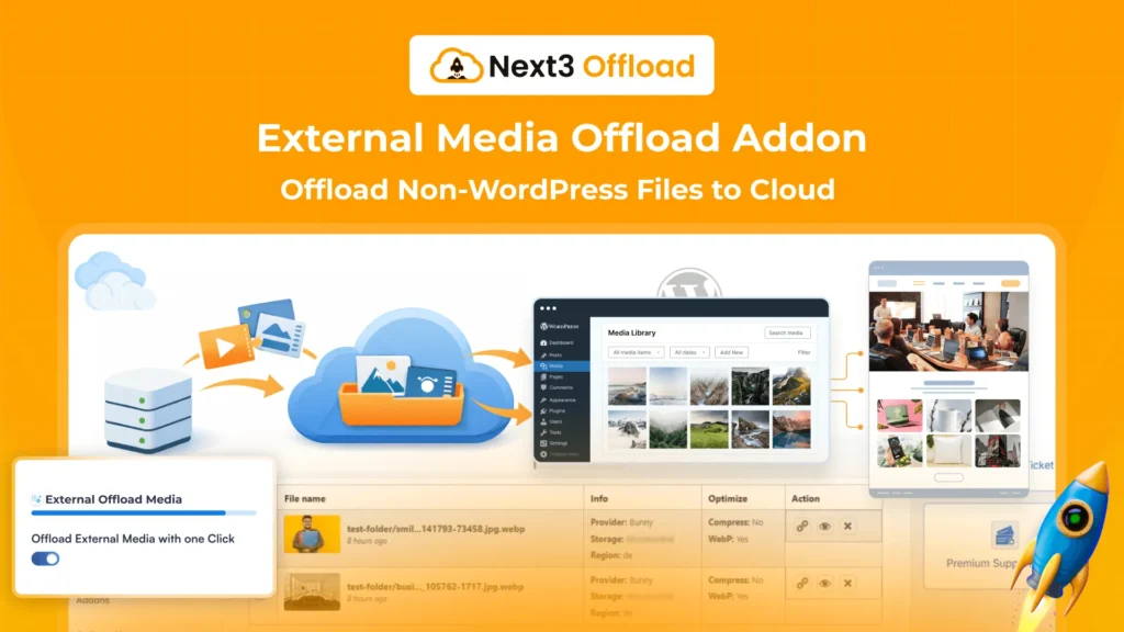 Next3 Offload – WordPress offload Media Optimization Plugin