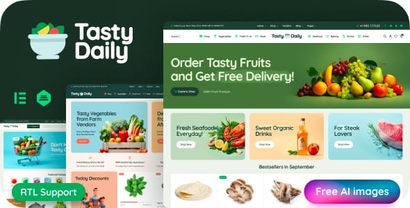 Tasty Daily – Grocery Store & Food WooCommerce Theme